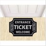 TAPETE CAPACHO TICKET FORMATO FUNDO PRETO - 1
