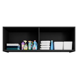 Armário Aéreo Multiuso Lavanderia 118cm Monna Preto Z34 - Mpozenato - 5