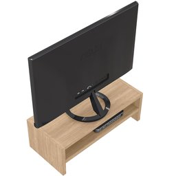 Kit 03 Suportes Stand Para Monitores Mesa Escritório Home Office Lap L03 Amadeirado - Lyam Lyam Deco - 9