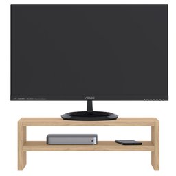 Kit 03 Suportes Stand Para Monitores Mesa Escritório Home Office Lap L03 Amadeirado - Lyam Lyam Deco - 7