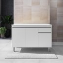 Ver imagem 3 de Balcão Gabinete de Pia sem Tampo 120cm 3 Portas Pop - Nathan Móveis Cor Branco