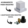 Acabamento Registro Volante Quadrado P/ Docol Metal Cromado - 9