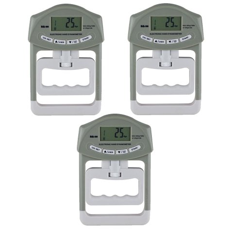 Kit 3 Dinamômetro Medidor Digital Faixa 1 a 90kg Manual Graduação 0.1kg Portátil