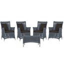 Ver imagem 1 de 4 Poltronas e 1 Mesa Igapó em Alumínio Pintura Fendi Corda Náutica Estofado 9