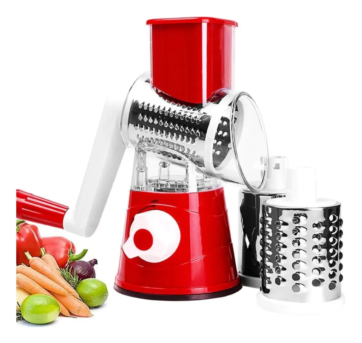 Cortador Ralador Manual 3 Em 1 Multiuso Portátil Fatiador De Legumes E Verduras Fratelli - 2