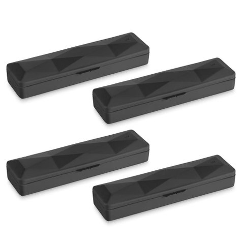 4 Estojo Multiuso Plástico Porta Escova de Dente e Pasta Preto Viagem Bolsa Uz