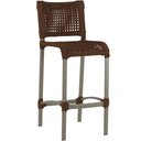 Ver imagem 2 de 6 Banquetas Haiti em Corda Náutica Alumínio Balcão Edícula Cozinha Trama Original