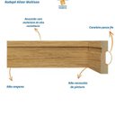 Ver imagem 3 de Kit com 20 Barras Rodapé MDF 15MMX7CM 702METRO Linear 54m Marrom/Nogueira Málaga Frisado Moldufama