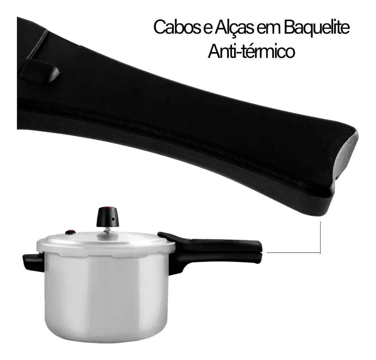 Ver imagem 5 de Panela de Pressão 4,5l Antiaderente Magnific Polida - Panelux