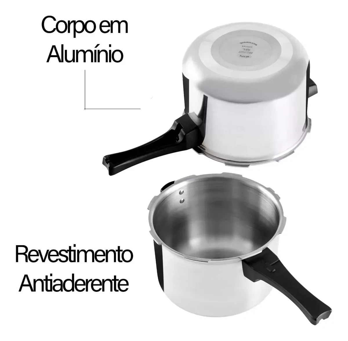Panela de Pressão 4,5l Antiaderente Magnific Polida - Panelux - 4