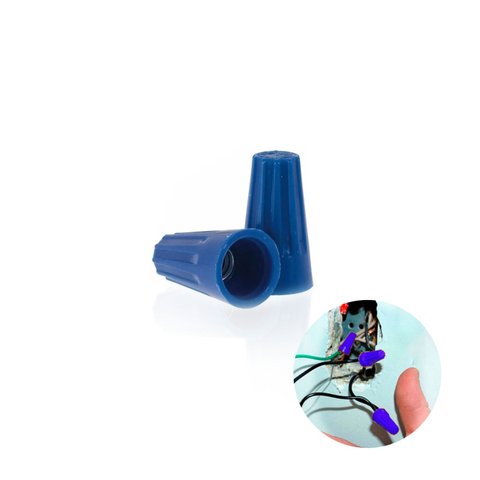 Conector Isolante Elétrico Para Fios P2 Azul 6 Pacote c/ 10pç