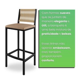 Banqueta Assento Estofado para Cozinha Barcelona - 5