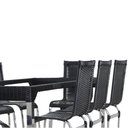 Ver imagem 2 de 6 Cadeiras Haiti e Mesa de Jantar Haiti em Alumínio Trama Preto