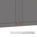 Ver imagem 7 de Armário Aéreo 3 Portas 120 cm Pérola Yescasa Cinza/Branco