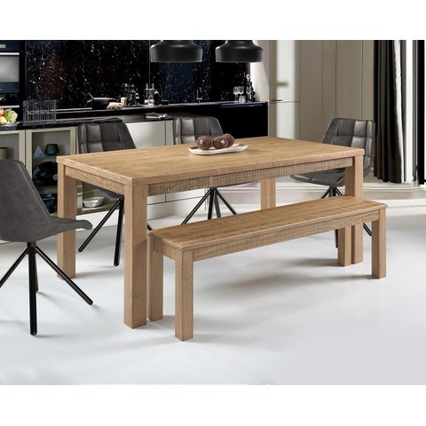 Mesa Rústica de Jantar 10 Lugares 220cm x 110cm - Nozes