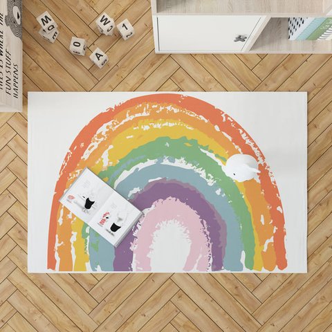 Tapete Playmat - Arco Íris - Joaninha no Jardim