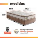 Ver imagem 3 de Cama Box Solteiro Molas Ensacadas D33 Double Face 88x188x65cm Hellen - Suporta até 120 kg