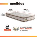Ver imagem 4 de Cama Box Solteiro Molas Ensacadas D33 Double Face 88x188x65cm Hellen - Suporta até 120 kg
