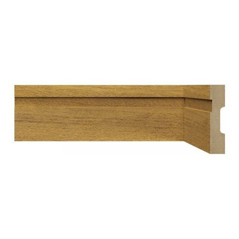Kit com 20 Barras Rodapé MDF 15MMX7CM 702METRO Linear 54m Marrom/Turim Frisado Moldufama