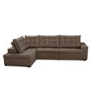 Ver imagem 3 de Sofá de Canto Retrátil e Reclinável com Molas 3,40x2,00 Esq Berlim Suede Cappuccino Mirra Decor