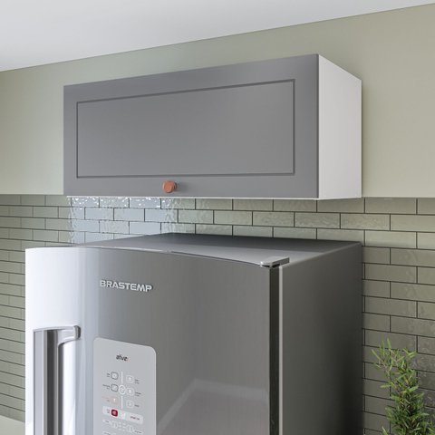 Armário Aéreo 1 Porta Basculante Pérola Yescasa