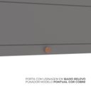 Ver imagem 6 de Armário Aéreo 1 Porta Basculante Pérola Yescasa Cinza/Branco