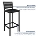 Ver imagem 7 de Banqueta Alta Estofada Corino Barcelona 105cm Preto