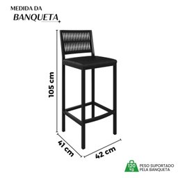 Banqueta Barcelona 105 Cm X 42 Cm X 41 Cm - 3