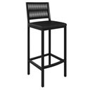 Ver imagem 1 de Banqueta Alta Estofada Corino Barcelona 105cm Preto