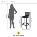 Ver imagem 3 de Banqueta Barcelona 105 Cm X 42 Cm X 41 Cm