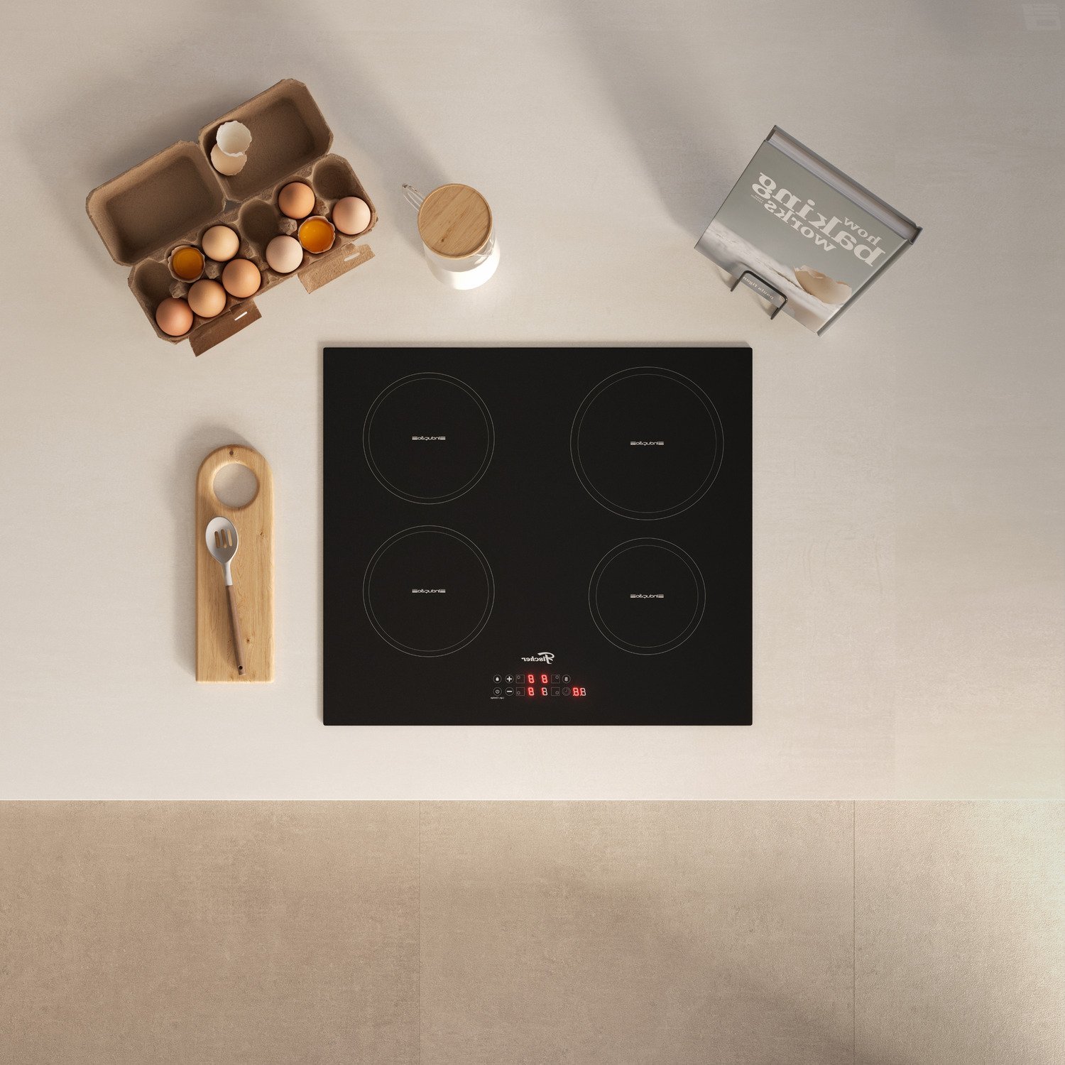 Cooktop Fischer 4q por Indução Mesa Vitrocerâmica Touch 220v