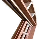 Ver imagem 7 de Janela de Madeira Vitro de Correr Quadriculado em Arco Padrão Cedro Bat.14 Cm-1.00(l)x1.00(a)