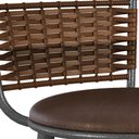 Ver imagem 5 de Kit 2 Banquetas Altas Industrial em Aço e MDF com Encosto Bete Prata/Marrom