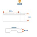 Ver imagem 4 de Rodapé MDF Frisado 7CMX2,40m 703 Moldufama Kit 7,2m