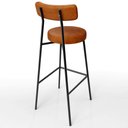 Ver imagem 7 de Kit 03 Banquetas Alta Bar Cozinha Sala de Jantar Estrutura em Aço Milão L02 Couríssimo Canela - Lyam