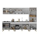 Ver imagem 5 de Cozinha Modulada Completa Compacta 5 Peças com Balcão para Cooktop Veneza Multimóveis Mp2270