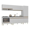 Ver imagem 2 de Cozinha Modulada Completa Compacta 5 Peças com Balcão para Cooktop Veneza Multimóveis Mp2270