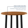 Conjunto Bistrô Coliseu Tampo Maciço Pinus 70cm com 2 Banquetas Barcelona - 8