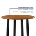 Ver mais imagens de Conjunto Bistrô Mesa Redonda 2 Banquetas Madeira Maciça Pinus Porta-Gelo Coliseu Preto/Bege