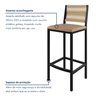Conjunto Bistrô Coliseu Tampo Maciço Pinus 70cm com 2 Banquetas Barcelona - 12
