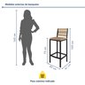 Conjunto Bistrô Coliseu Tampo Maciço Pinus 70cm com 2 Banquetas Barcelona - 4
