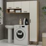 Lavanderia Modulada 2 Peças, 1 Armário Alto e Aéreo de 120cm Essência 100% Mdf - 1