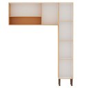 Ver imagem 3 de Lavanderia Modulada 2 Peças, 1 Armário Alto e Aéreo de 120cm Essência 100% MDF Bege/Freijó