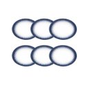 Ver imagem 1 de Jogo 6 Pratos de Sobremesa em Porcelana Branco e Azul 20cm Bm0010 Btc