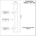 Ver imagem 3 de Kit com 3 Barras Rodapé MDF 1002 15MMX10CM Metro Linear 7,2m Branco/Frisado Moldufama