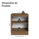 Ver imagem 4 de Balcão de Cozinha 70 cm 2 Portas Rustic/Crema Vik Madesa
