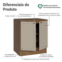 Ver imagem 5 de Balcão de Cozinha 70 cm 2 Portas Rustic/Crema Vik Madesa