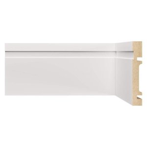 Kit com 40 Barras Rodapé Mdf 1002 Moldufama 15mmx10cm Metro Linear 96m