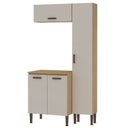 Ver imagem 2 de Lavanderia Modulada 3 Peças, 1 Armário Alto, 1 Aéreo de 70cm e Balcão de 70cm Essência 100% Mdf