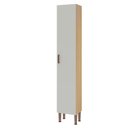 Ver imagem 6 de Lavanderia Modulada 3 Peças, 1 Armário Alto, 1 Aéreo de 70cm e Balcão de 70cm Essência 100% MDF Bege/Freijó